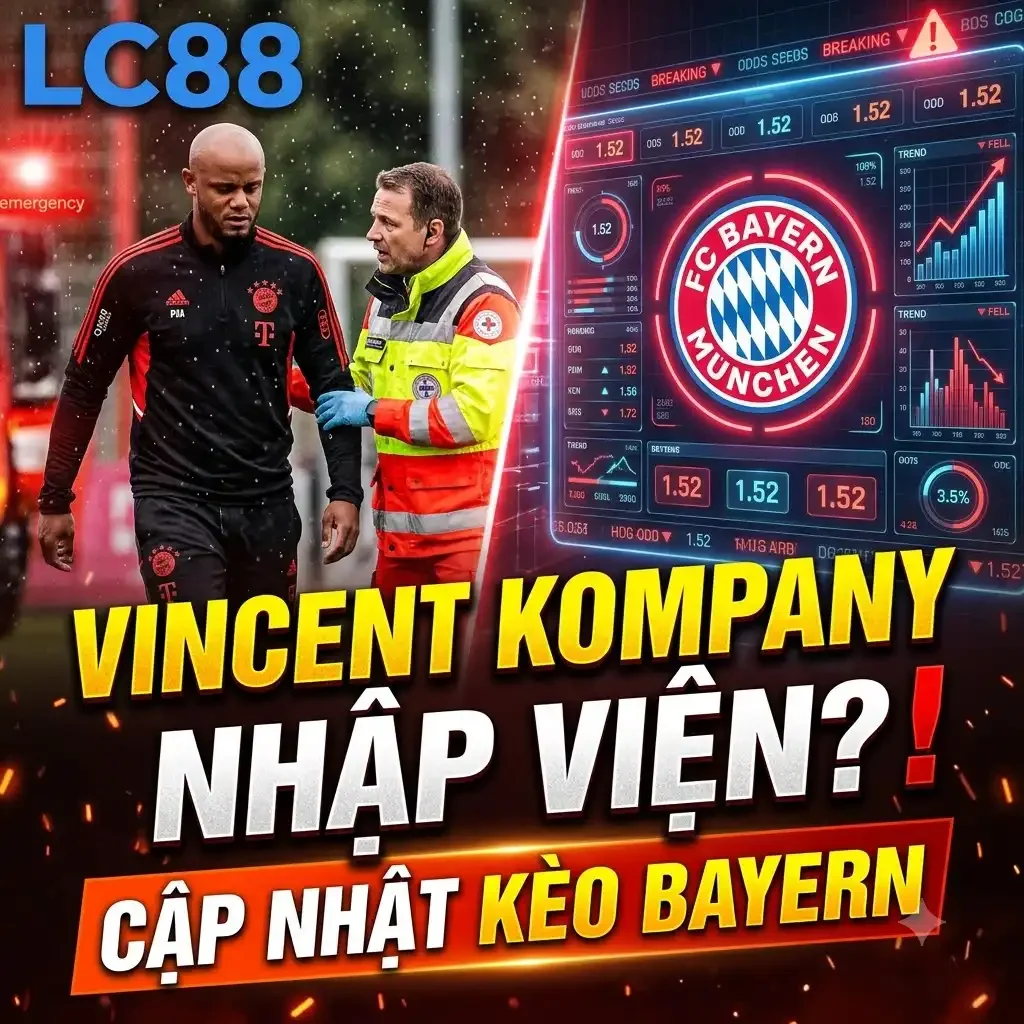 lc88 vincent kompany nhap vien cap nhat suc khoe ty le keo bayern munich
